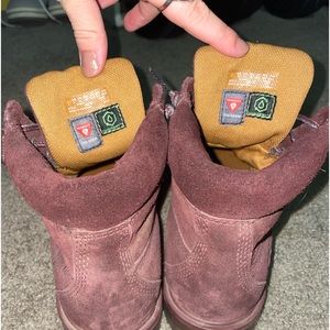 Maroon Timberland Boots